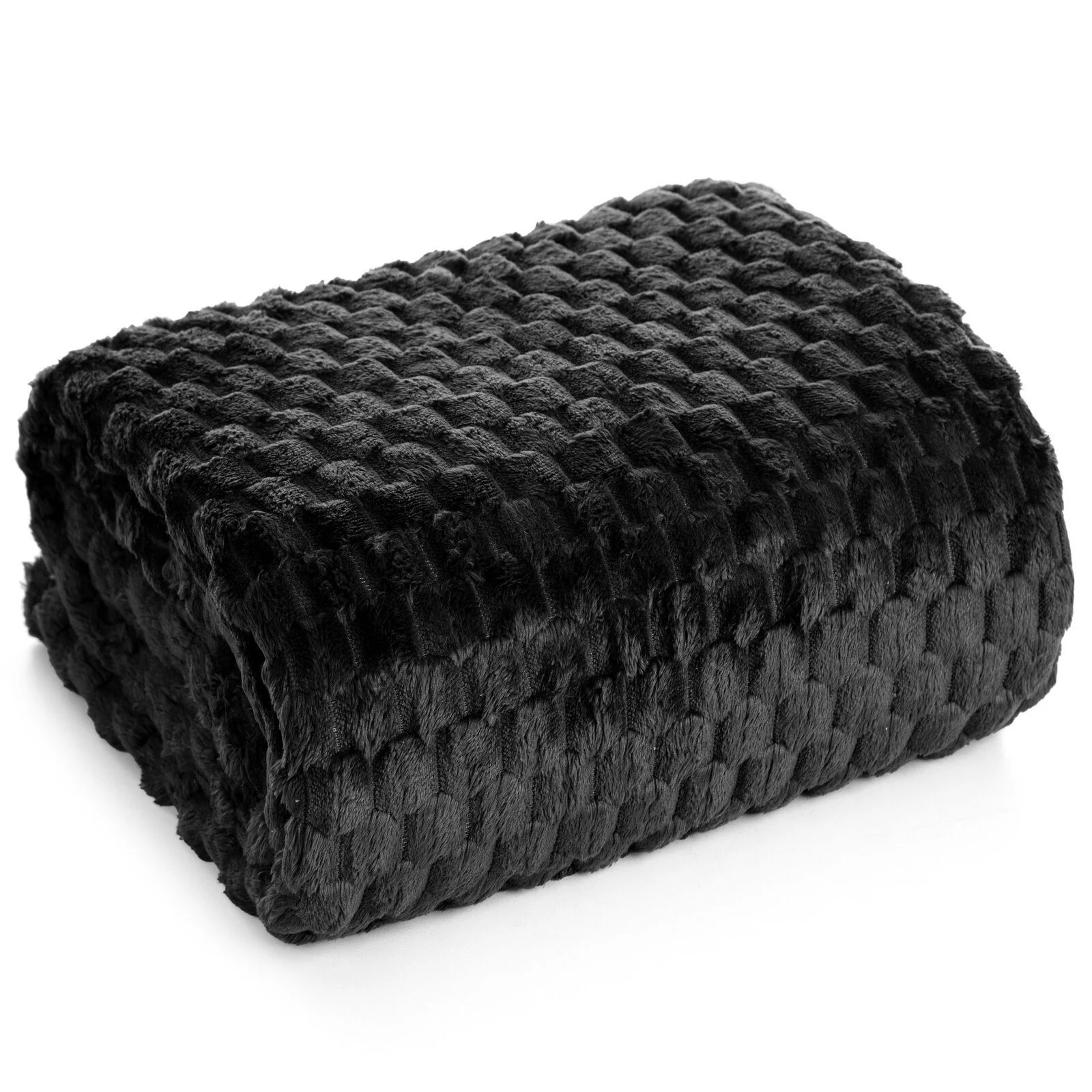Wohndecke CINDY/6 – Kuscheldecke mit 3D-Waffelstruktur • 100% Mikrofaser